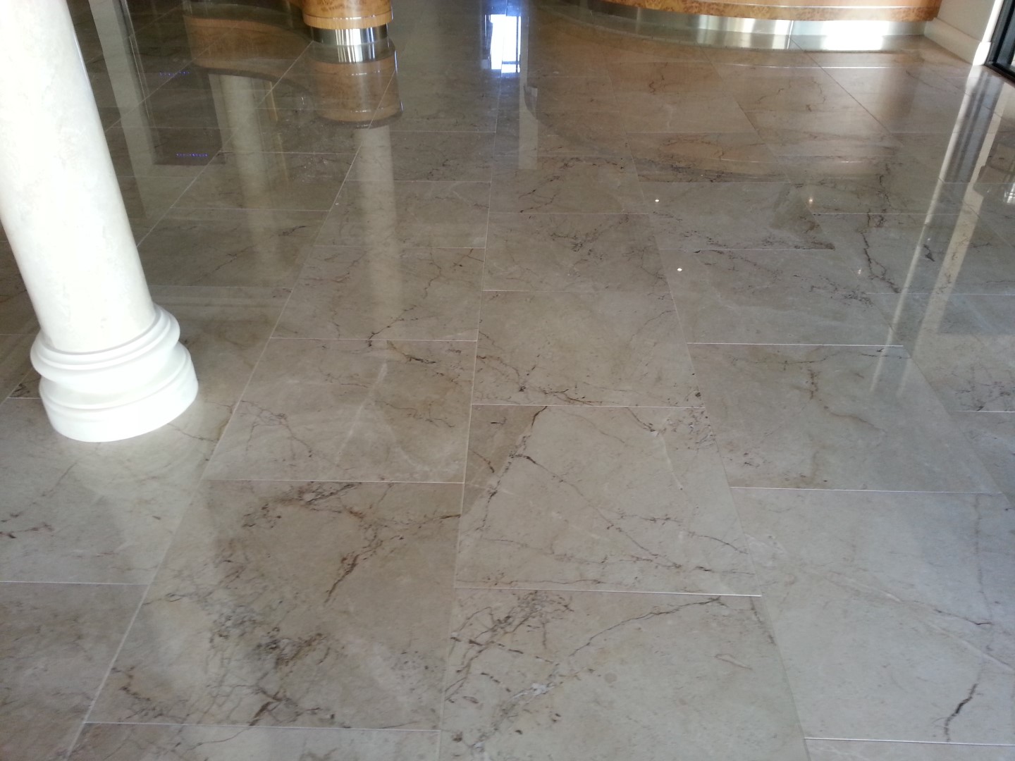 Limestone Floor Tile Restoration