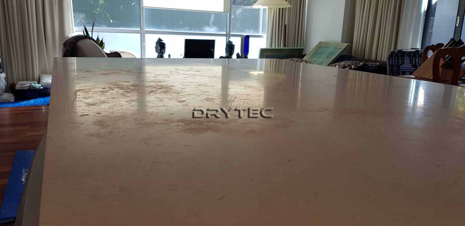 Limestone Bench top Restoration-Chip Repairs-Grinding-Honing-Polishing-Cleaning and Sealing in Perth WA